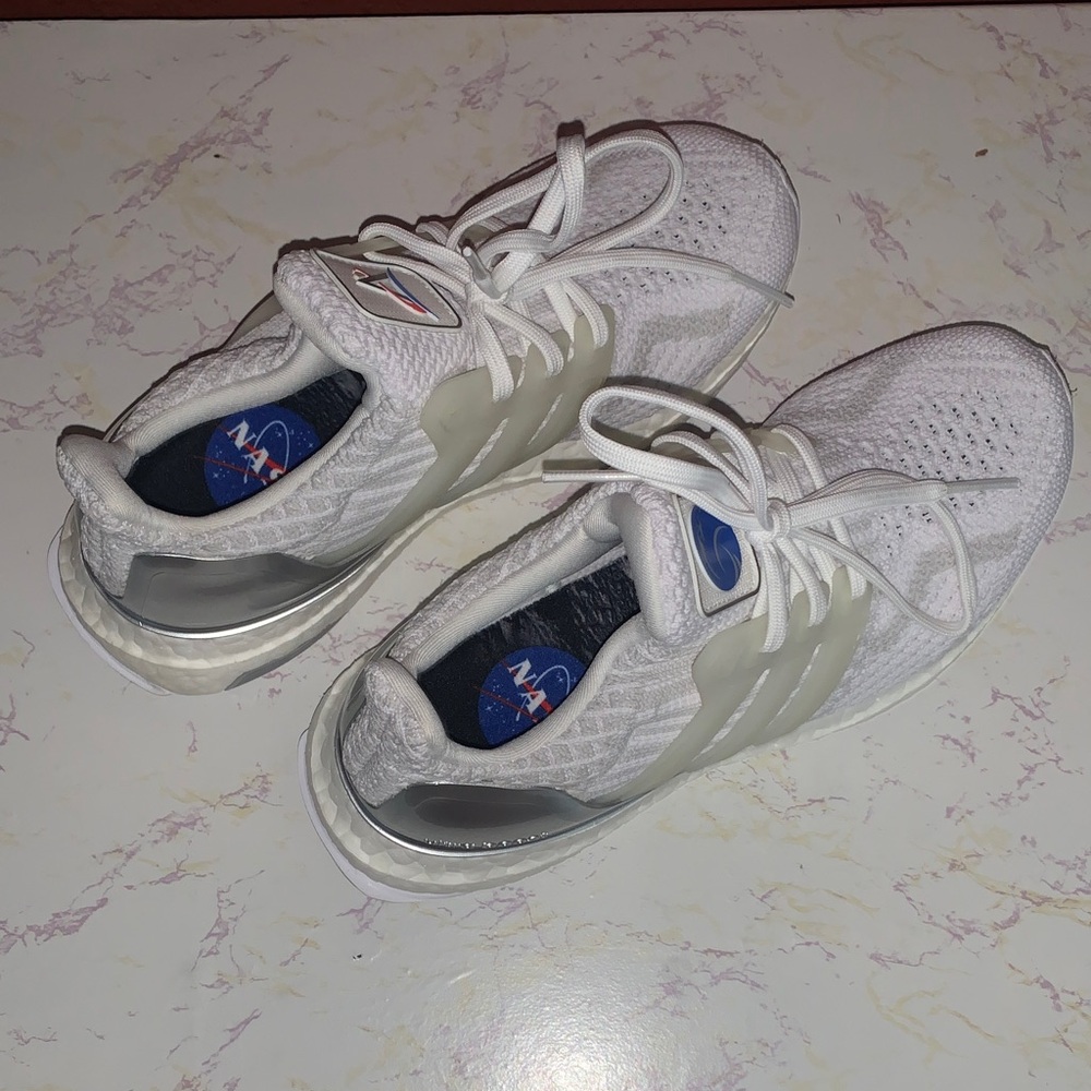 adidas White and Gray Athletic Shoes